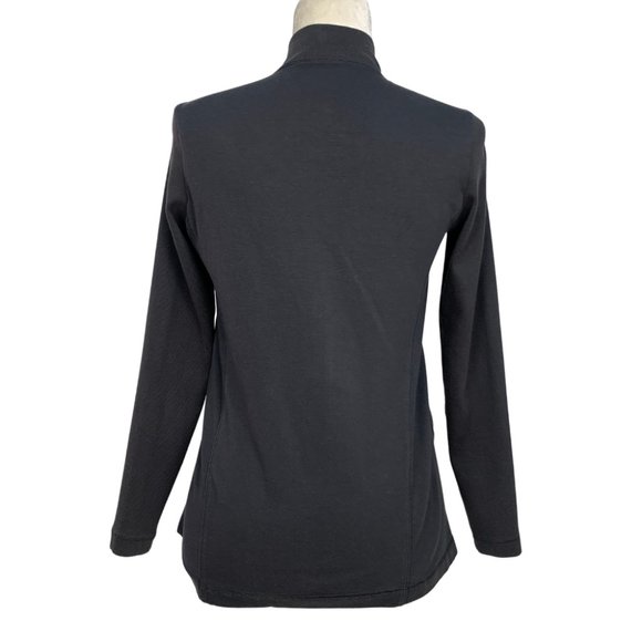 Eileen Fisher Jersey Jacket Mock Neck Ribbed Sleeves Full Zip Size XS - Picture 3 of 10